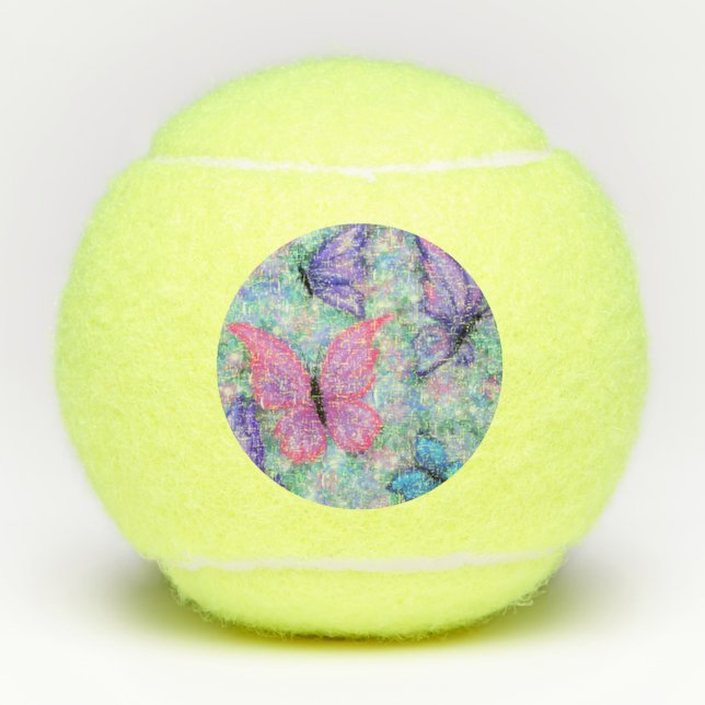 Colorful Butterflies Flying - Joy - Tennis Balls (Front)