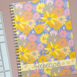 Colorful Butterflies in the Flowers Notebook