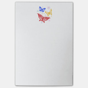 COLORFUL BUTTERFLIES POST-IT NOTES