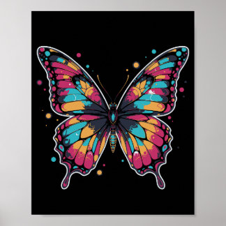 Colorful Butterfly Illustration Poster
