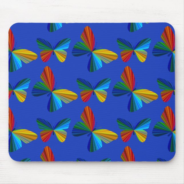 Colorful Butterfly Mouse Pad (Front)