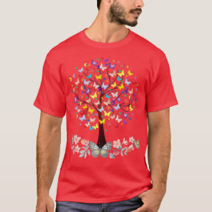 Colorful butterfly Nature Lover butterfly tree bea T-Shirt