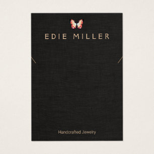 Colorful Butterfly Necklace Bracelet Display Card