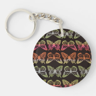 COLORFUL BUTTERFLY PATTERN KEY RING