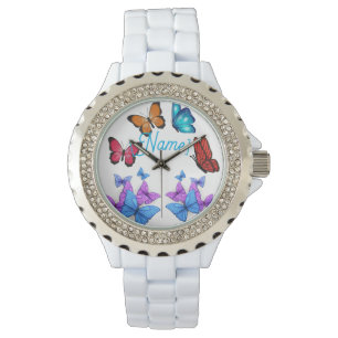 Colorful Butterfly Personalized Women's Watch