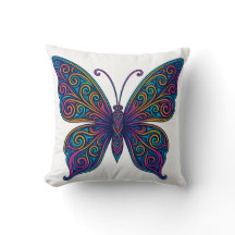 Colorful Butterfly Pillow