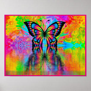 Colorful butterfly poster