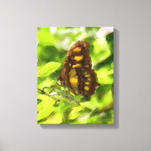 Colorful Butterfly Watercolor Sketch Nature Canvas Print
