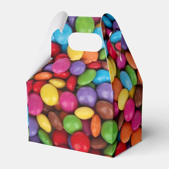 Colorful Button Candy Favour Box (Front Side)