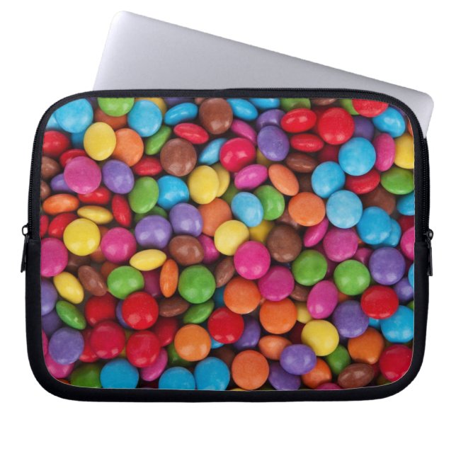 Colorful Button Candy Quirky Laptop Sleeve (Front)