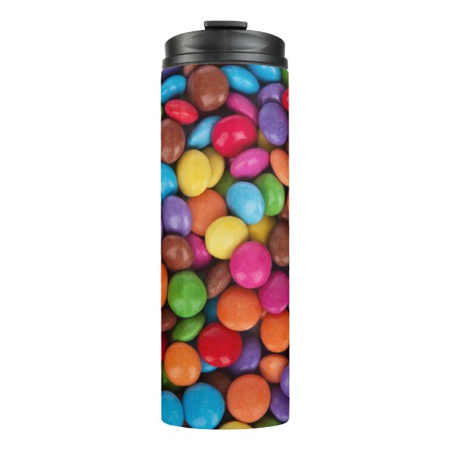 Colorful Button Candy Quirky Thermal Tumbler (Front)