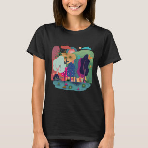 Colorful Calm Rain Forest  T-Shirt