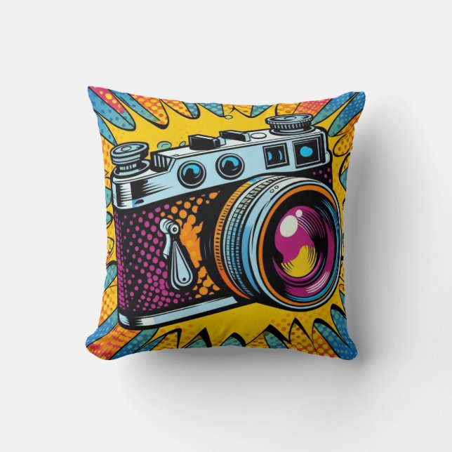 Colorful camera! cushion (Front)
