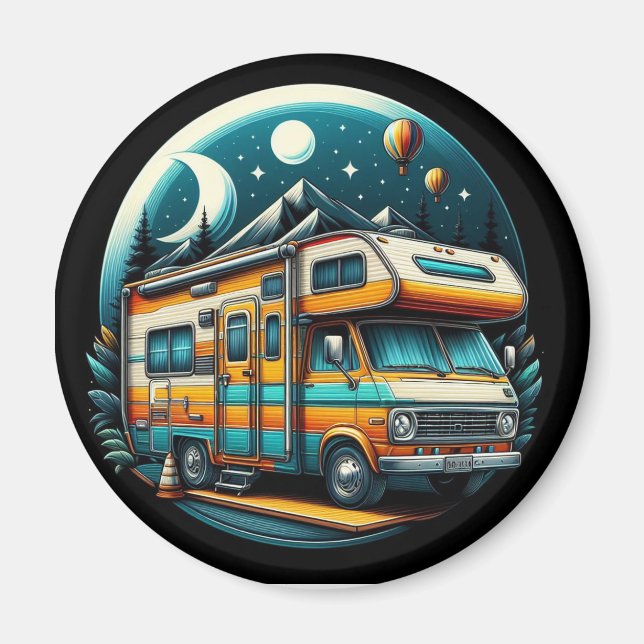 Colorful camper magnets! magnet (Front)