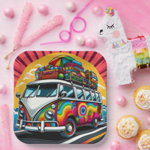 Colorful camping plates! paper plate