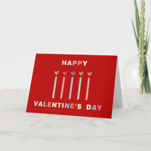 COLORFUL CANDLE VALENTINE'S DAY CARD