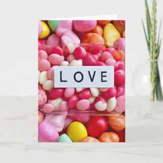 Colorful Candy Love Bridal Wedding Anniversary  Card