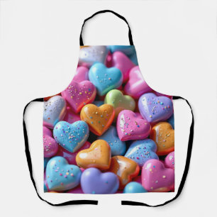 Colorful Candy Love Hearts Apron