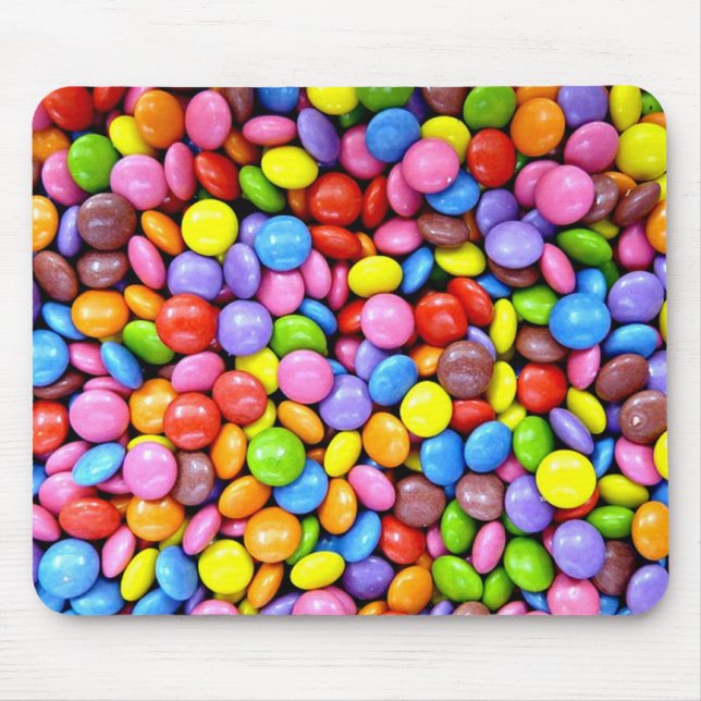 Colorful Candy Pieces Mouse Mat (Front)