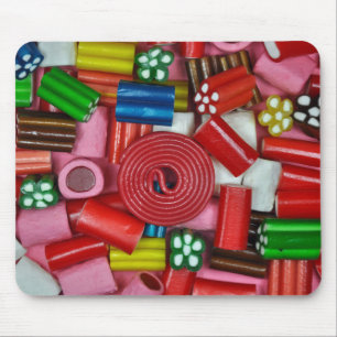 Colorful candy pieces mouse mat