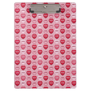 colorful candy Valentine's day heart pattern Clipboard