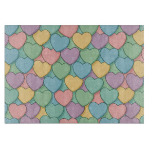 colorful candy Valentine's day heart pattern Two-T Cutting Board