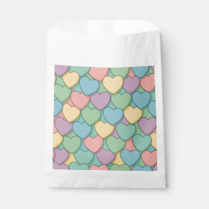 colorful candy Valentine's day heart pattern Two-T Favour Bags