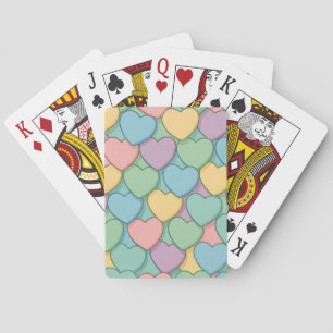 colorful candy Valentine's day heart pattern Two-T Playing Cards