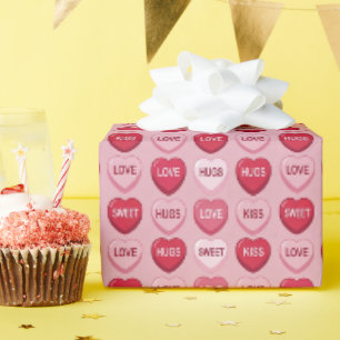 colorful candy Valentine's day heart pattern Wrapping Paper