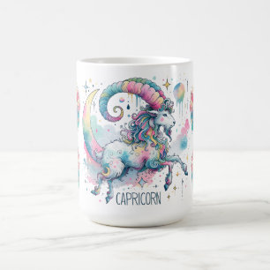 Colorful Capricorn Zodiac Goat Astrology Sign Coffee Mug