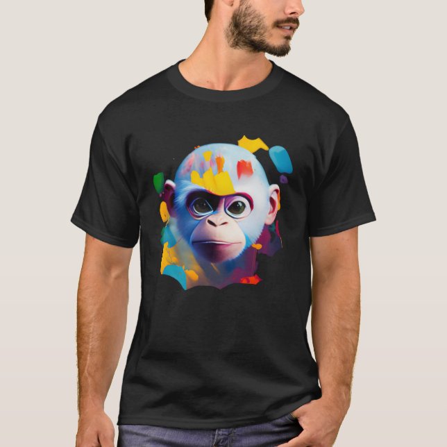 Colorful Capuchin Monkey  1 T-Shirt (Front)