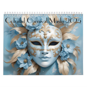 Colorful Carnival Masks Calendar