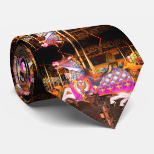 Colorful Carousel Horses Tie