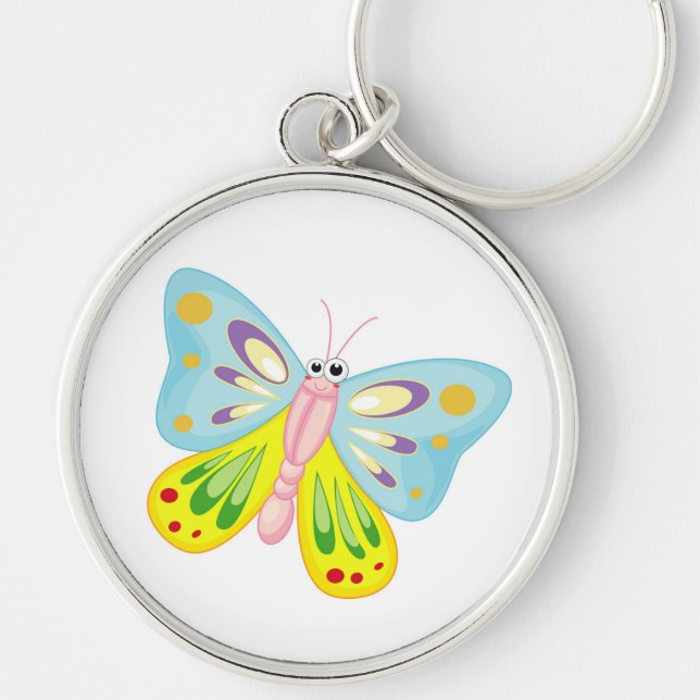COLORFUL CARTOON BUTTERFLY KEY RING (Front)
