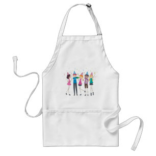 Colorful Cartoon Kids Party Celebration Standard Apron