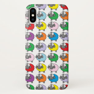 Colorful Cartoon Rainbow Sheep iPhone X Case