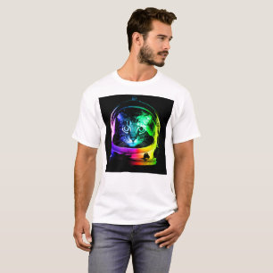 Colorful cat astronaut T-Shirt