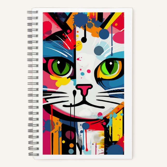 Colorful Cat Notebook (Front)