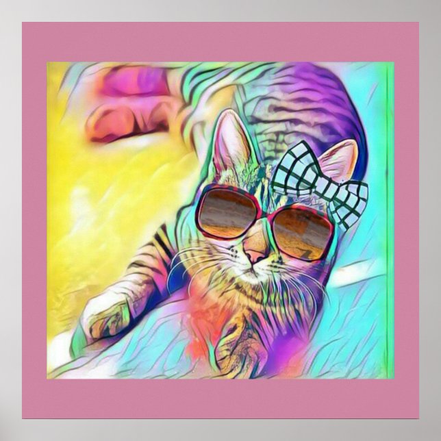 Colorful Cat Poster (Front)