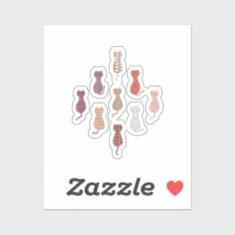 Colorful Cat Silhouettes