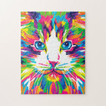 Colorful Cats Art Aesthetic Cat Pictures Cat Art