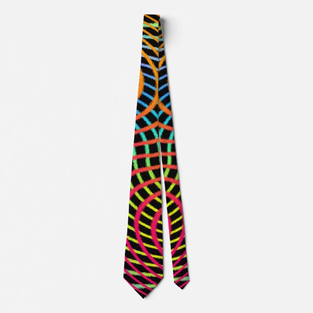 Colorful Chaos Fun Art Tie (Front)