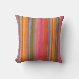 Colorful Charcoal Boho Stripes Cushion