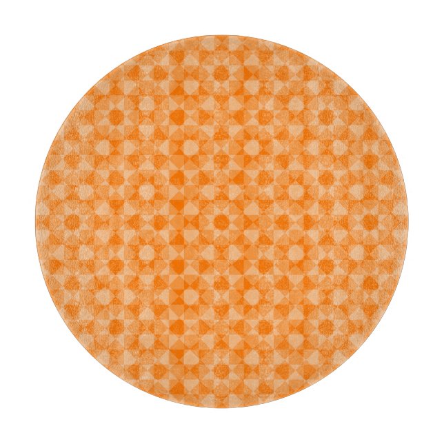 Colorful Checker Diamond Plaid Pattern Cutting Board (Front)