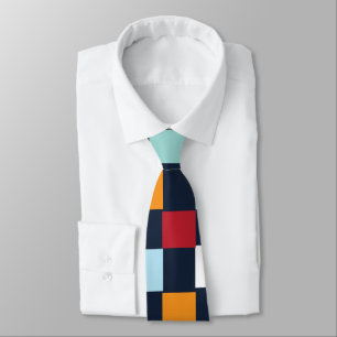 Colorful Checkerboard Pattern Tie
