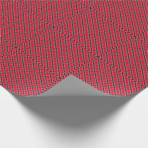Colorful checkered pattern in an oblique cage wrapping paper
