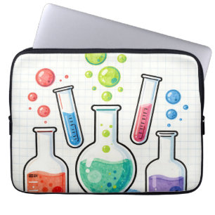 Colorful Chemistry Lab Glassware Laptop Sleeve