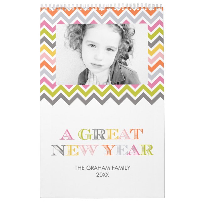 Colorful Chevron Photo Calendar (Cover)