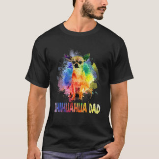 Colorful Chihuahua Dad Cute Chihuahua Dog Lover Fa T-Shirt