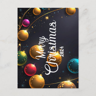 Colorful Christmas - Cartes Pour Fêtes Annuelles Holiday Postcard